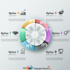 Modern infographics options banner.