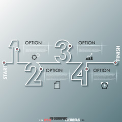 Modern infographics options banner.