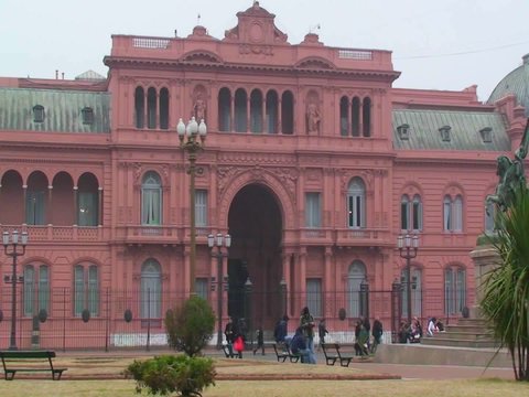 La Casa Rosada (Spanish for 'The Pink House'), Buenos Aries, Argentina, officially known as the Casa de Gobierno ('Government House') or Palacio Presidencial