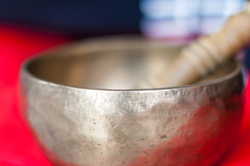 Traditional asian pottery-nepalese singing bowls. Also called