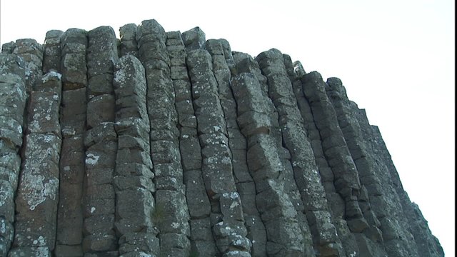 Tilt up of basalt columns at Giant's Causeway