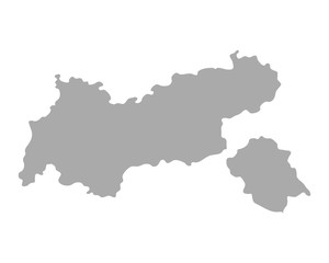 Karte von Tirol - obrazy, fototapety, plakaty