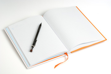 Open a blank white notebook