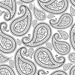 Black Cashmere Seamless Pattern