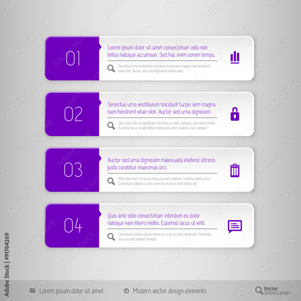 Poster vector tabs as design elements for business layouts.