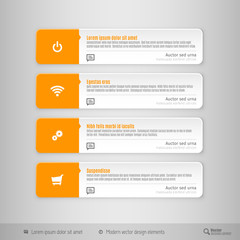 Vector tabs as design elements for business layouts.