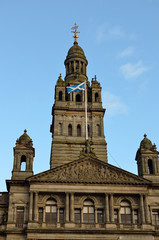 Fototapeta na wymiar City Chambers in George Square, Glasgow, Scotland..