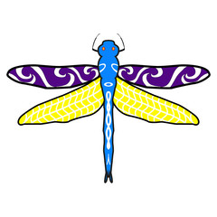 Abstract design dragonfly
