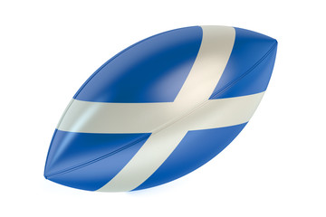 Rugby Ball with flag of Scotland