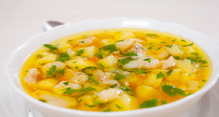 Fish soup with vegetables