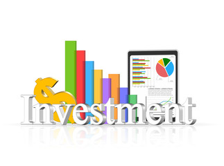Fototapeta premium An illustration of 3d investment concept
