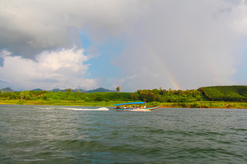 Rainbow at Kholaem National Park in Thailand.