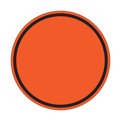 traffic sign , orange sign circle Isolated road warning