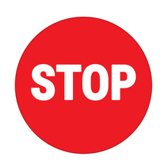 traffic sign , stop sign circle Isolated road warning