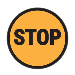 traffic sign , stop sign circle Isolated road warning