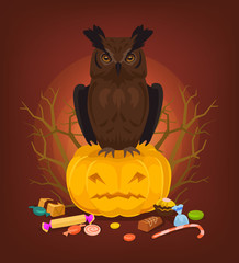 Halloween vector cartoon illustration