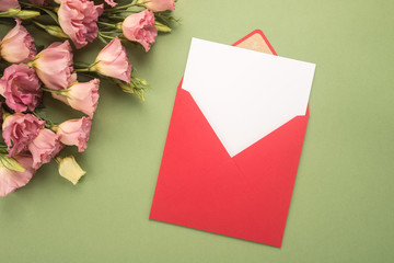  Flowers and an envelope
