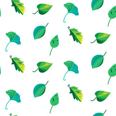 Vintage leaves seamless pattern