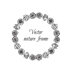 Floral wreath from beautiful flowers