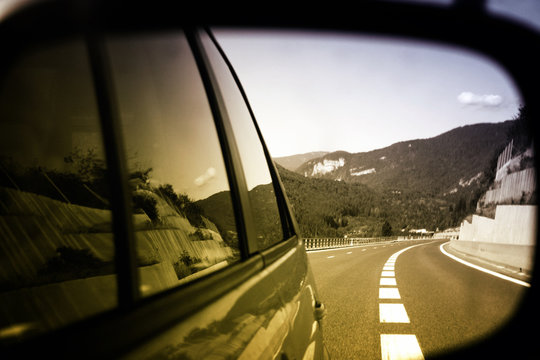 Car Mirror Reflection