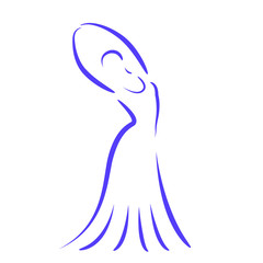 Sketched dancing girl.