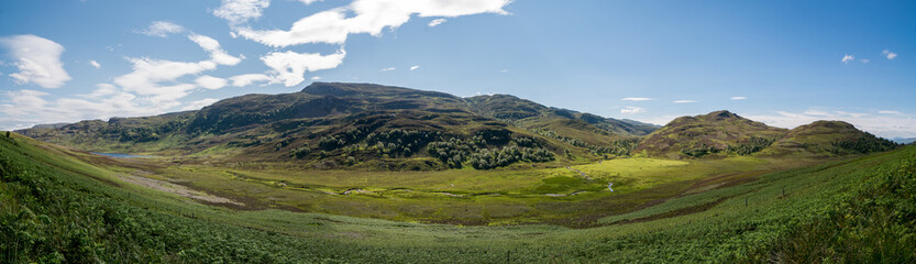 Fototapeta na wymiar Landscape Mountains by Loch Ness Scotland