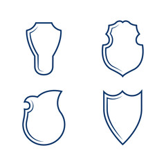Heraldic shield shapes.