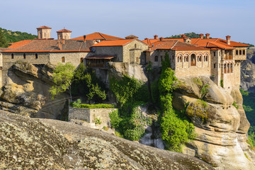 Obraz premium The Holy Monastery of Varlaam at the complex of Meteora monasteries in Greece