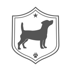 Dog pet logo.
