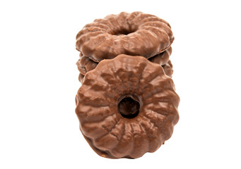 cookies with chocolate glaze