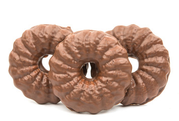 cookies with chocolate glaze