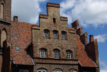 Allemagne, maison en brique à Lübeck