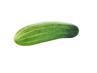 Fresh cucumber isolated on white background