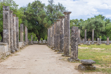 Palaistra in the ancient city of Olympia, Greece