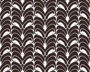 Floral seamless pattern background. Ornament with stylized leave