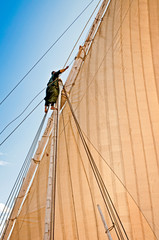 Adjusting the Sails, on The Nile