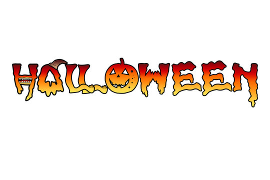 Halloween text design