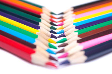 Fototapeta premium colored pencils on an isolated background