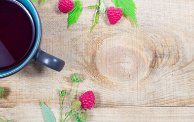 Obraz na płótnie Canvas Tea raspberry - closeup.