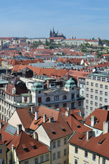 Obraz premium Prague city, as seen from a tower in the heart of the city.
