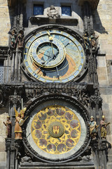 Astronomical clock in Prague, Czech Republic.