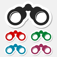 Binoculars sticker set