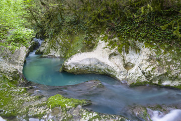 waterfall in the gorge Chernigovka