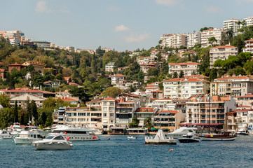 Fototapeta na wymiar Besiktas from the Bosphorus.