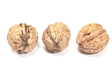 Walnuts isolated on white
