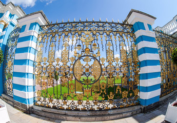 Openwork lattice of Catherine Palace - the summer residence of t