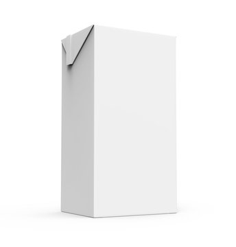 Juice, Milk White Carton Box Isolated