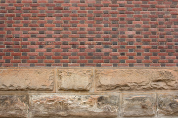 Hintergrund rot graue Backsteinwand 