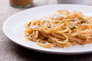 pasta with pesto sauce