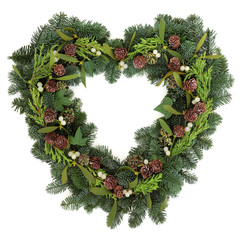 Fototapeta na wymiar Heart Shaped Wreath